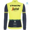 Radbekleidung Radtrikot Langarm + Lang Trägerhose 2020 Trek-Segafredo Winter Thermal Fleece N002